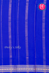 Pure Mysore Crepe Silk Saree-Royalblue-PA35304