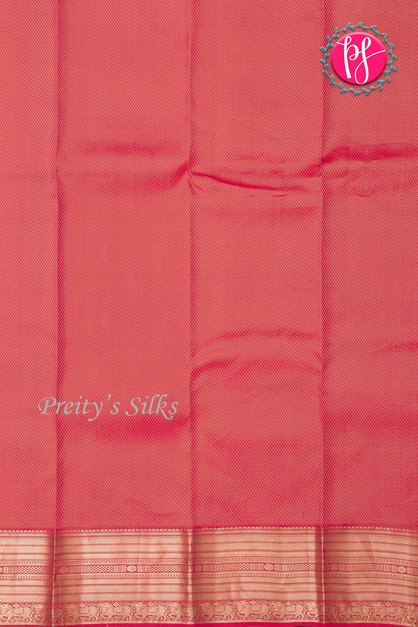Pure Kanchipuram Silk Saree-Rustorange And Dualshadepink-PA81332