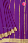 Pure Mysore Crepe Silk Saree-Purple-PF84310