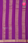 Pure Mysore Crepe Silk Saree-Double checks-Rosepink And Purple-PA26523