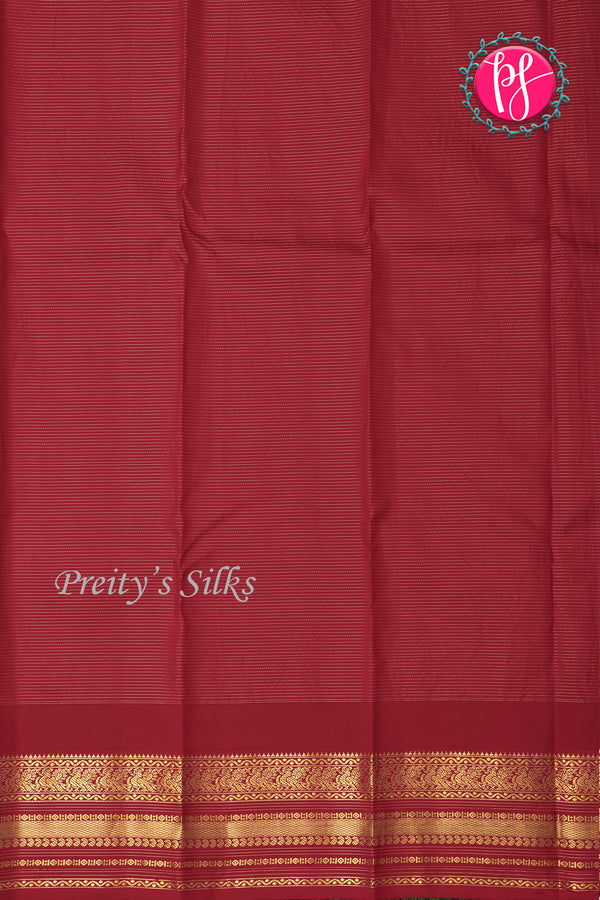 Pure Kanchipuram Silk Saree-Lightpink And Dark Red-PA23514