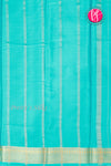 Pure Mysore Crepe Silk Saree-Navyblue And Skyblue-PA22436