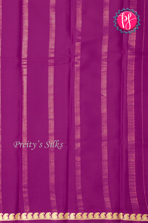 Pure Mysore Crepe Silk Saree-Purple-PA21766