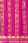 Pure Mysore Crepe Silk Saree-Navyblue And Pink-PA26566