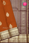 Pure Kanchipuram Silk Saree-Rustorange-PA39422
