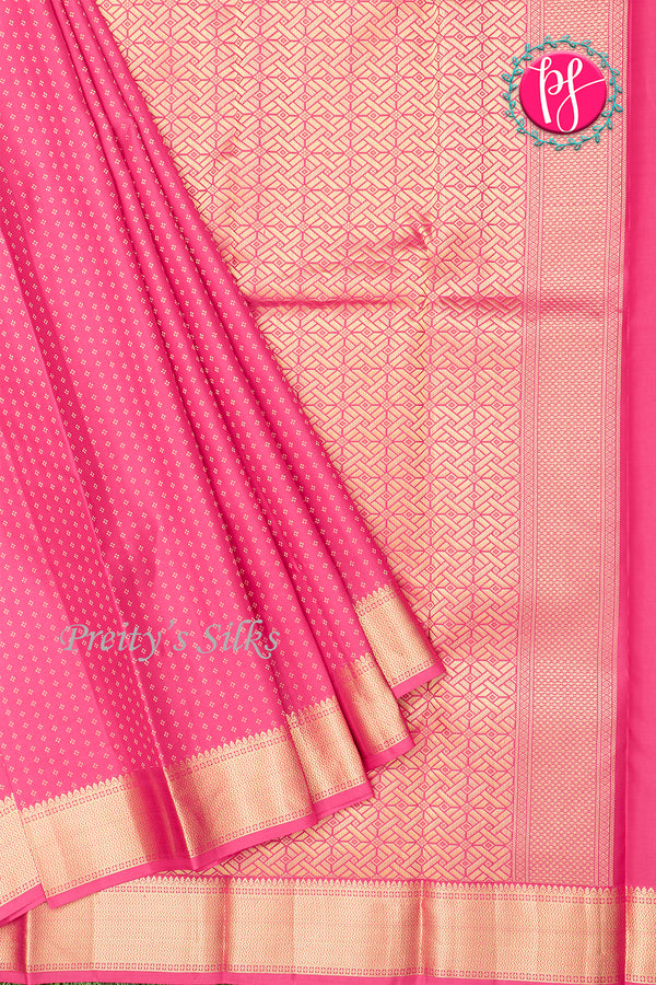 Pure Kanchipuram Silk Saree-Pink-PA34518