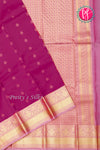 Half Pure Kanchipuram Silk Saree-Berryred And Mauvepink-PA35213