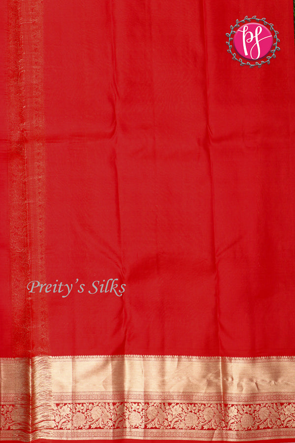 Pure Kanchipuram Silk Saree-Red-PA04483