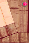 Pure Kanchipuram Silk Saree-Peach And Maroon-PA23514