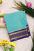 Pure Mysore Crepe Silk Saree-TurquoiseBlue And Blue- PA34176
