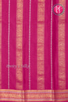 Pure Mysore Crepe Silk Saree -Royal Blue With Pink-PF80561