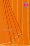 Pure Mysore Crepe Silk Saree -Orange-PF84176