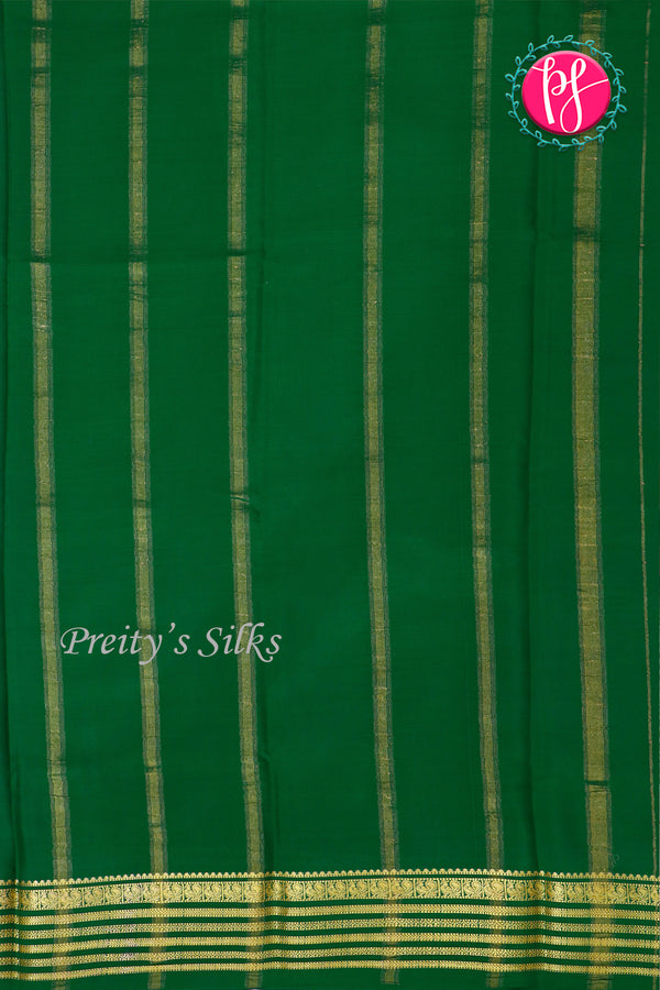 Pure Mysore Crepe Silk Saree-SoftLavender And Green-PA28717