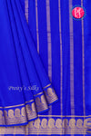 Pure Mysore Crepe Silk Saree-Royalblue-PA20648