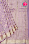PURE KADDI BANARASI GEORGETTE SILK SAREE-Pastellavender-PA23868