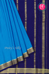Pure Mysore Crepe Silk Saree-LightPink And Navyblue-PA22237