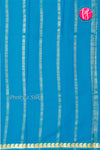 Pure Mysore Crepe Silk Saree-Tealblue-PA21766