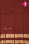 Half Pure Kanchipuram Silk Saree-Mustardyellow And Maroon-PA25793