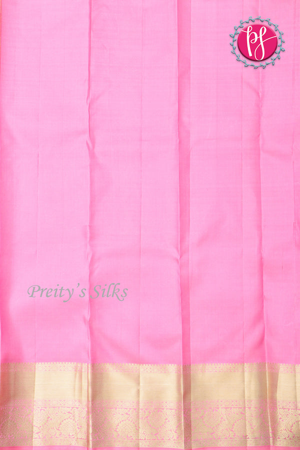 Pure Kanchipuram Silk Saree-Pink-PA04491