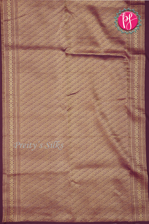 Pure Mysore Crepe Silk Saree Borderless -PA09550