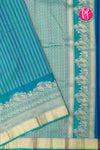 Pure Kanchipuram Silk Saree-Tealblue-PA20363