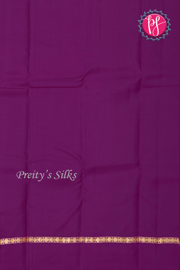 Half Pure Kanchipuram Silk Saree-Purple-PF82229