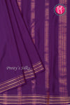 Pure Mysore Crepe Silk Saree -DeepPurple-PF84237