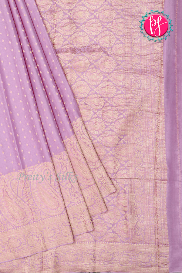 PURE KADDI BANARASI GEORGETTE SILK SAREE-Mauve-PA23833