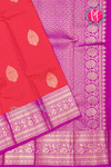 Pure Dual Shade Kanchipuram Silk Saree-Raspberry pink And LightPurple-PA39422