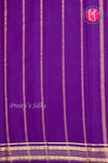 Pure Mysore Crepe Silk Saree-Tan And Purple-PA34176