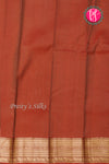 Pure Kanchipuram Silk Saree-Bottlegreen And Rustorange-PA81332