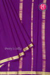 Pure Mysore Crepe Silk Saree -Purple-PA11134