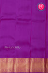 Half Pure Kanchipuram Silk Saree-Light coral And Lavender-PA25832
