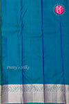 Pure Kanchipuram Silk Saree-Peacockblue-PA04481