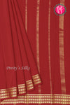 Pure Mysore Crepe Silk Saree-Maroon-PA19578