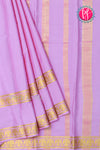 Pure Mysore Crepe Silk Saree-Gandaberunda Border-Mauve-PA20598