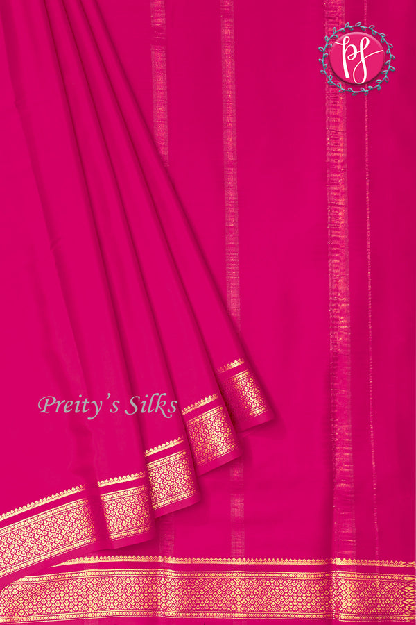 Pure Mysore Crepe Silk Saree -Pink-PA84140