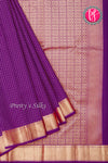 Pure Kanchipuram Silk Saree-Purple-PA34518