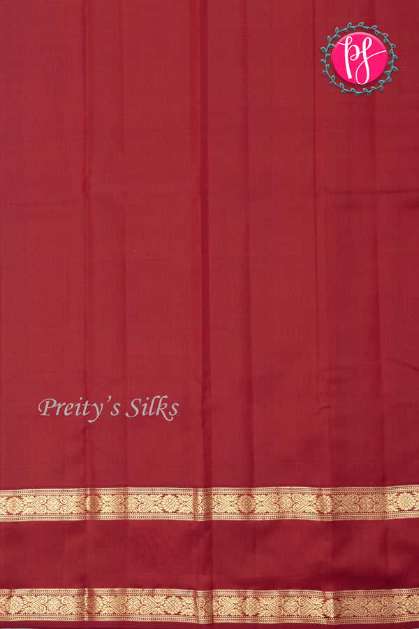 Pure Kanchipuram Silk Saree-Dusty Copper And Maroon-PA20377