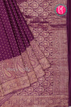 PURE KADDI BANARASI GEORGETTE SILK SAREE-Deepwine-PA23833