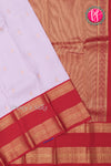 Half Pure Kanchipuram Silk Saree-Pale lavender And Red-PA25919