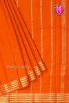 Pure Mysore Crepe Silk Saree -Orange-PA03145
