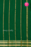 Pure Mysore Crepe Silk Saree-Yellow And Bottlegreen-PA29003