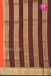 Pure Mysore Crepe Silk Saree-Rustorange And Deepmarron- PA22389