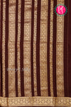 Pure Mysore Crepe Silk Saree-Rustorange And Chocolatebrown-PA46832
