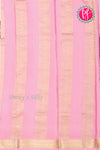 Pure Mysore Crepe Silk Saree-Doublechecks-Bottlegreen And Babypink-PA26523