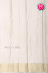 Pure Designer Crepe Silk Saree-Creme-PA20203