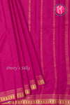 Pure Mysore Crepe Silk Saree-Rani pink-PA21845