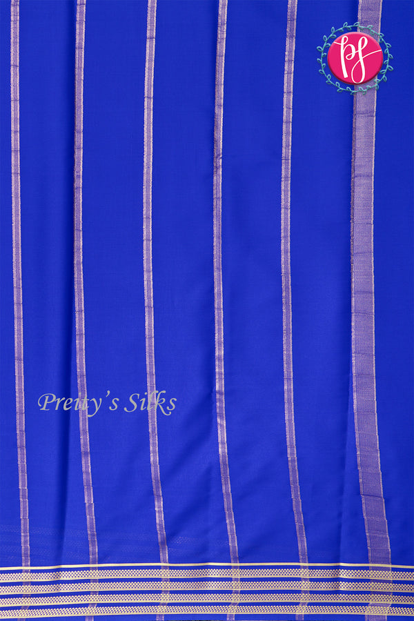 Pure Mysore Crepe Silk Saree -Royalblue-PA03145