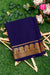 Pure Mysore Crepe Silk Saree-Mango border- Navyblue- PA35251